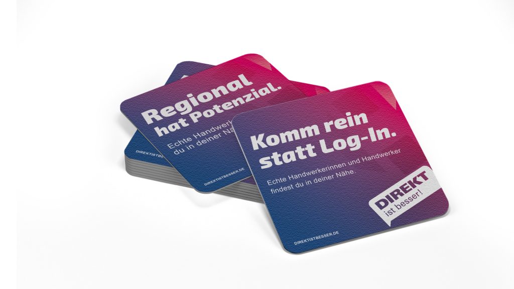 Bierdeckel "DIREKT ist besser!"